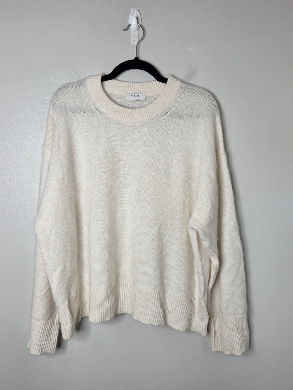 Babaton Wool/Cashmere Cream So Soft Sweater